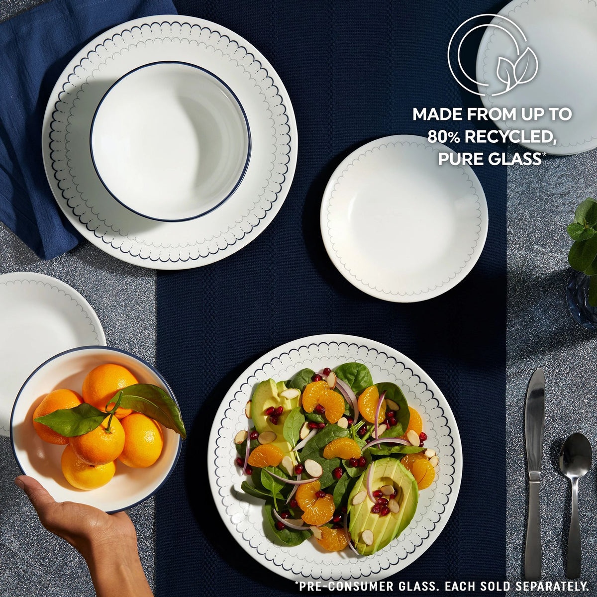 Corelle® Caspian Lace 6.75" Appetizer Plate, 6-pack - Image 6