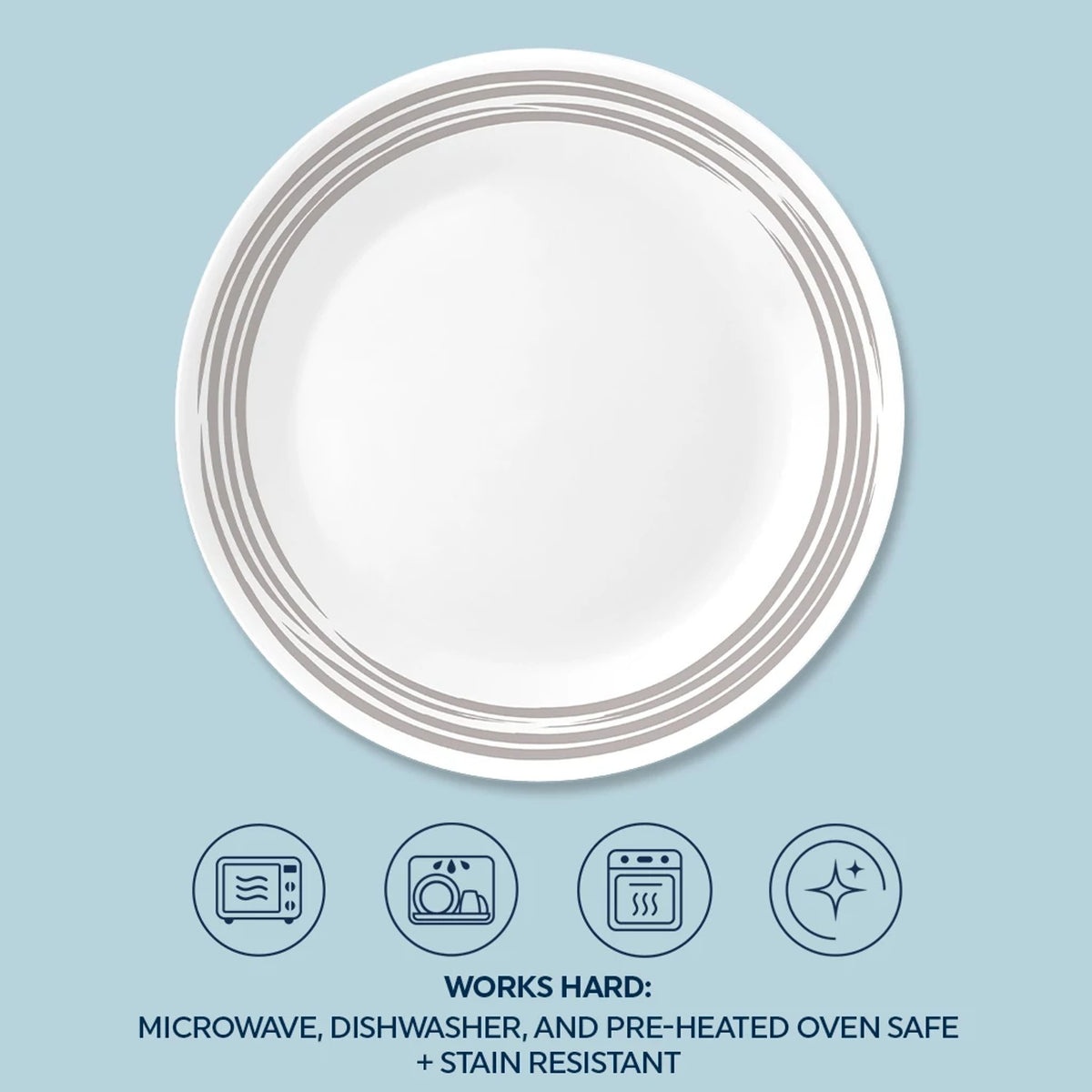 Corelle® Brushed Silver 8.5" Salad Plate - Image 3